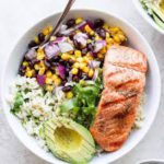 Grilled Salmon Rice Bowl